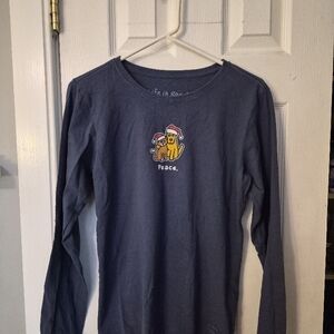 Life is Good Women's Navy Long Sleeve Shirt